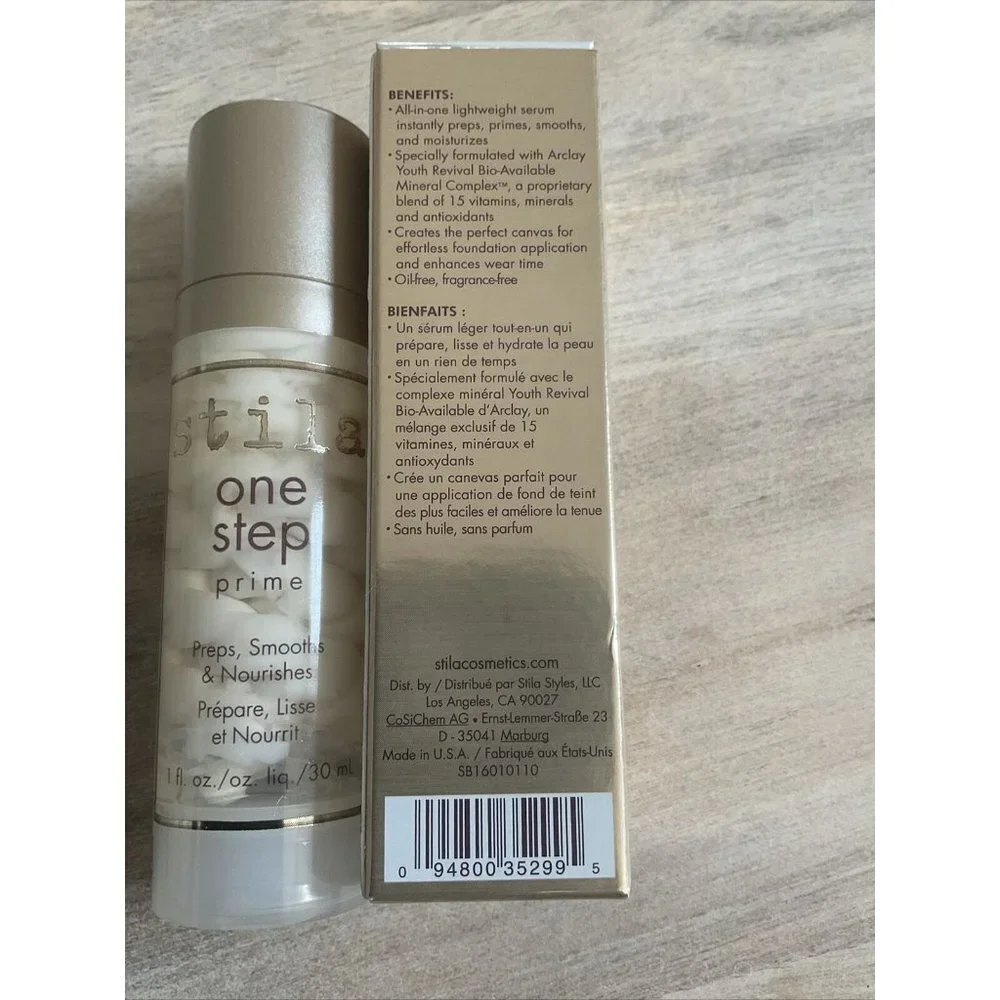 Stila One Step Prime Preps, Smooths & Nourishes New In Box 1 fl oz Each - Picture 3 of 3